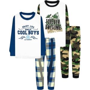 DAUGHTER QUEEN Letter Pajamas for Boys Toddler Kids 100% Cotton Pjs 3T Children Pj Sets Jammies Camo Sleepwear Clothes Size 3 Years Outfits Pyjamas Shirts Pijamas Ninos