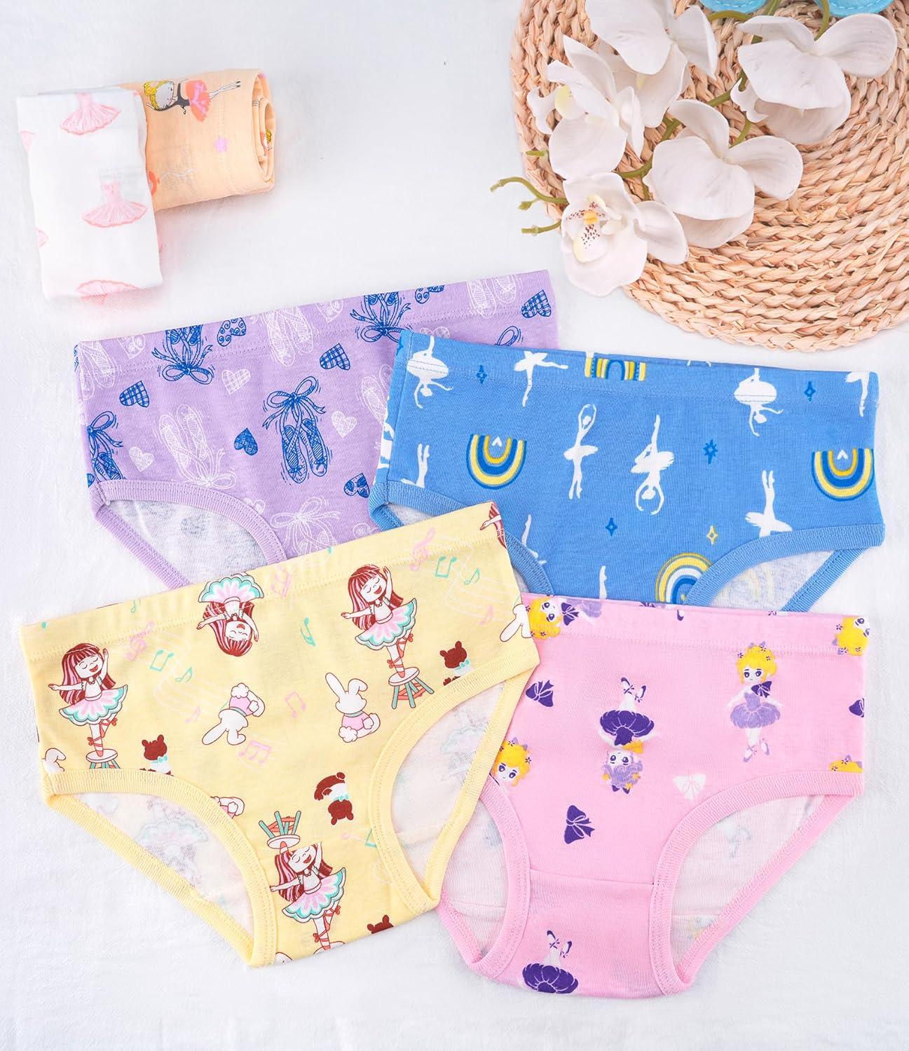 imageDAUGHTER QUEEN Girls and Toddlers 100 Cotton Underwear Tagless Soft Panties Size 23T45T5678 6PackBallerinaa26