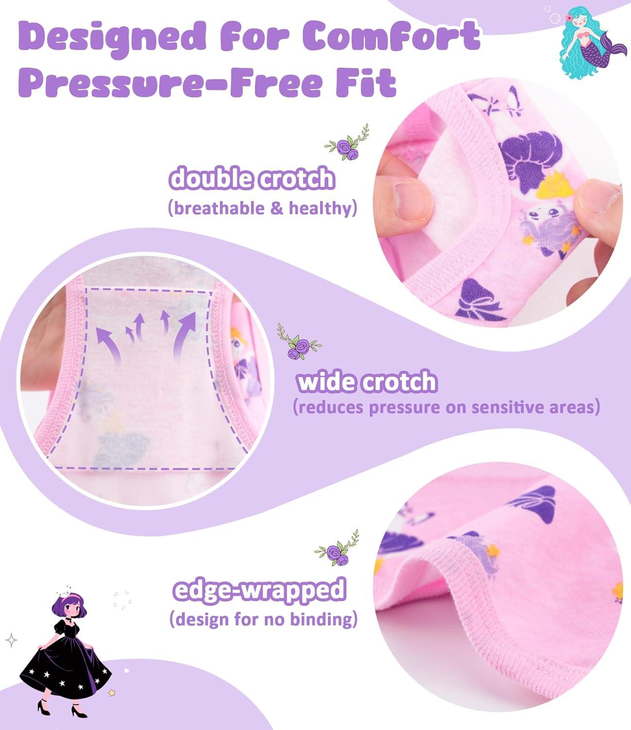 imageDAUGHTER QUEEN Girls and Toddlers 100 Cotton Underwear Tagless Soft Panties Size 23T45T5678 6PackBallerinaa26