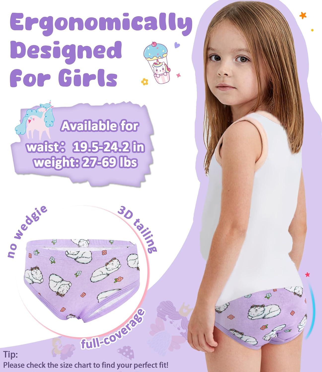 imageDAUGHTER QUEEN Girls and Toddlers 100 Cotton Underwear Tagless Soft Panties Size 23T45T5678 6PackCata26