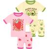 4pcs-pink/Beige-strawberry/Avocado-sga26