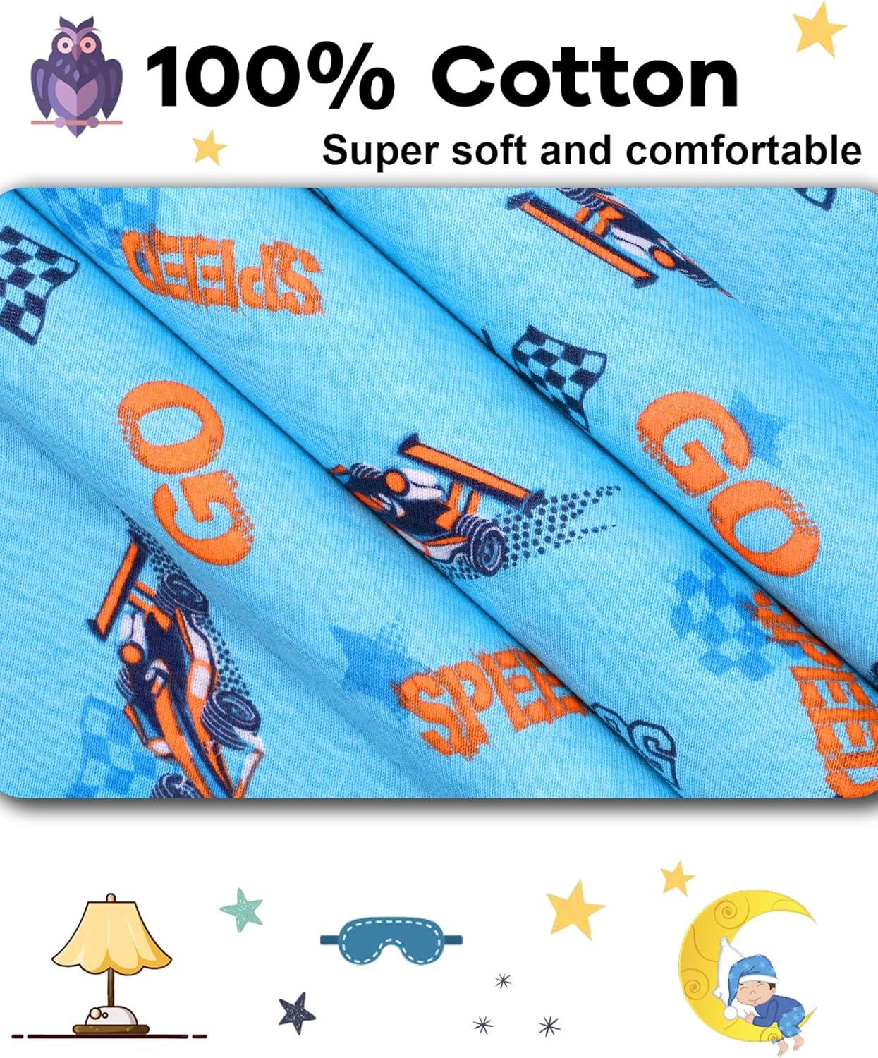 imageDAUGHTER QUEEN Boys Pajamas Size 6 Pjs for Boys 6t 100 Cotton Long Sleeve Pj Sets Toddler Kids Cozy Sleepwear Cars Jammies Night Clothes Small 6X 56 Years Old