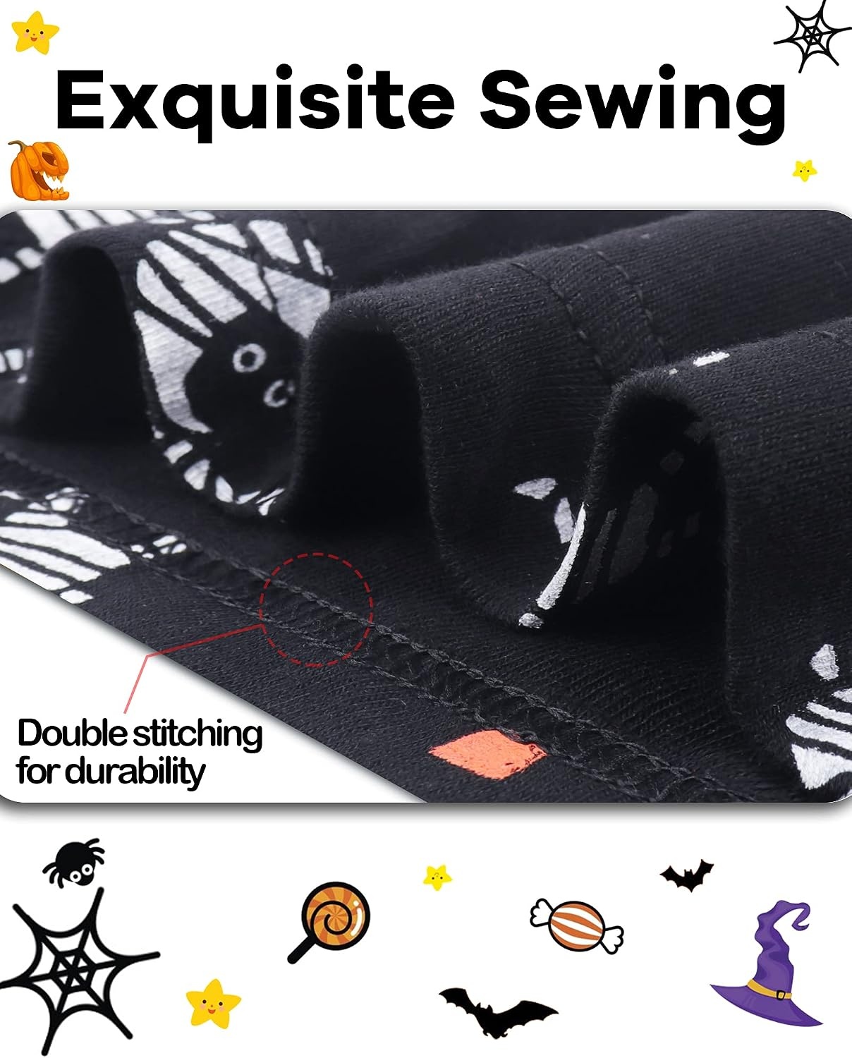 image:imageDAUGHTER QUEEN Boys amp Girls 100 Cotton Halloween amp Christmas PJS 18M12Y Soft Breathable Comfortable Tagless Snug Fit Festive Great for Gift GivingMummyBlackOrange