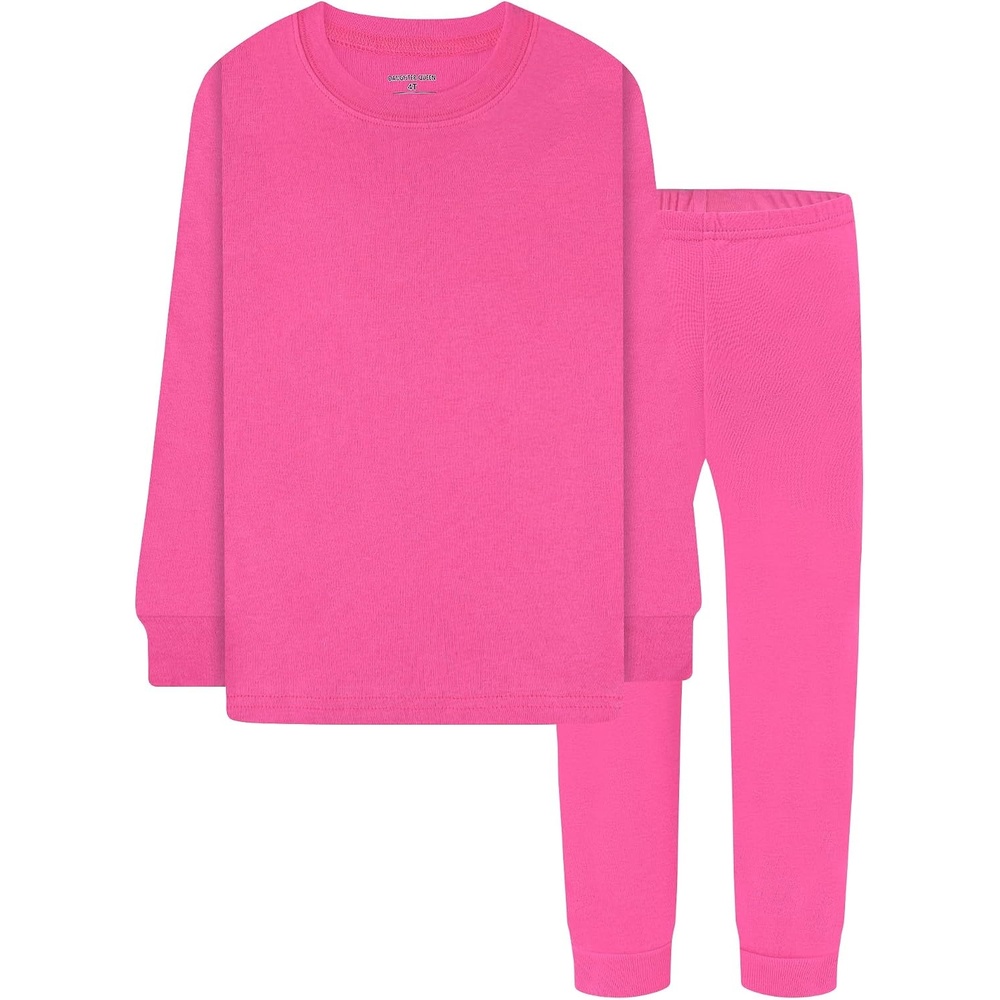 image:imageDAUGHTER QUEEN Boys amp Girls 100 Cotton Halloween amp Christmas PJS 18M12Y  Soft Breathable Comfortable Tagless Snug Fit Festive Great for Gift Giving2pcshot Pinksolidlga26