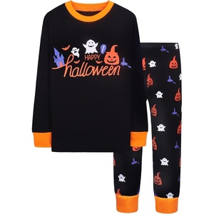 DAUGHTER QUEEN Boys & Girls 100% Cotton Halloween & Christmas PJS 18M-12Y | Soft, Breathable, Comfortable, Tagless, Snug Fit, Festive, Great for Gift Giving(Goblin/Black/Orange)