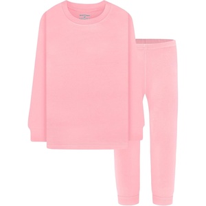 DAUGHTER QUEEN Boys & Girls 100% Cotton Halloween & Christmas PJS 18M-12Y | Soft, Breathable, Comfortable, Tagless, Snug Fit, Festive, Great for Gift Giving(2pcs-pink-solid-lga25)