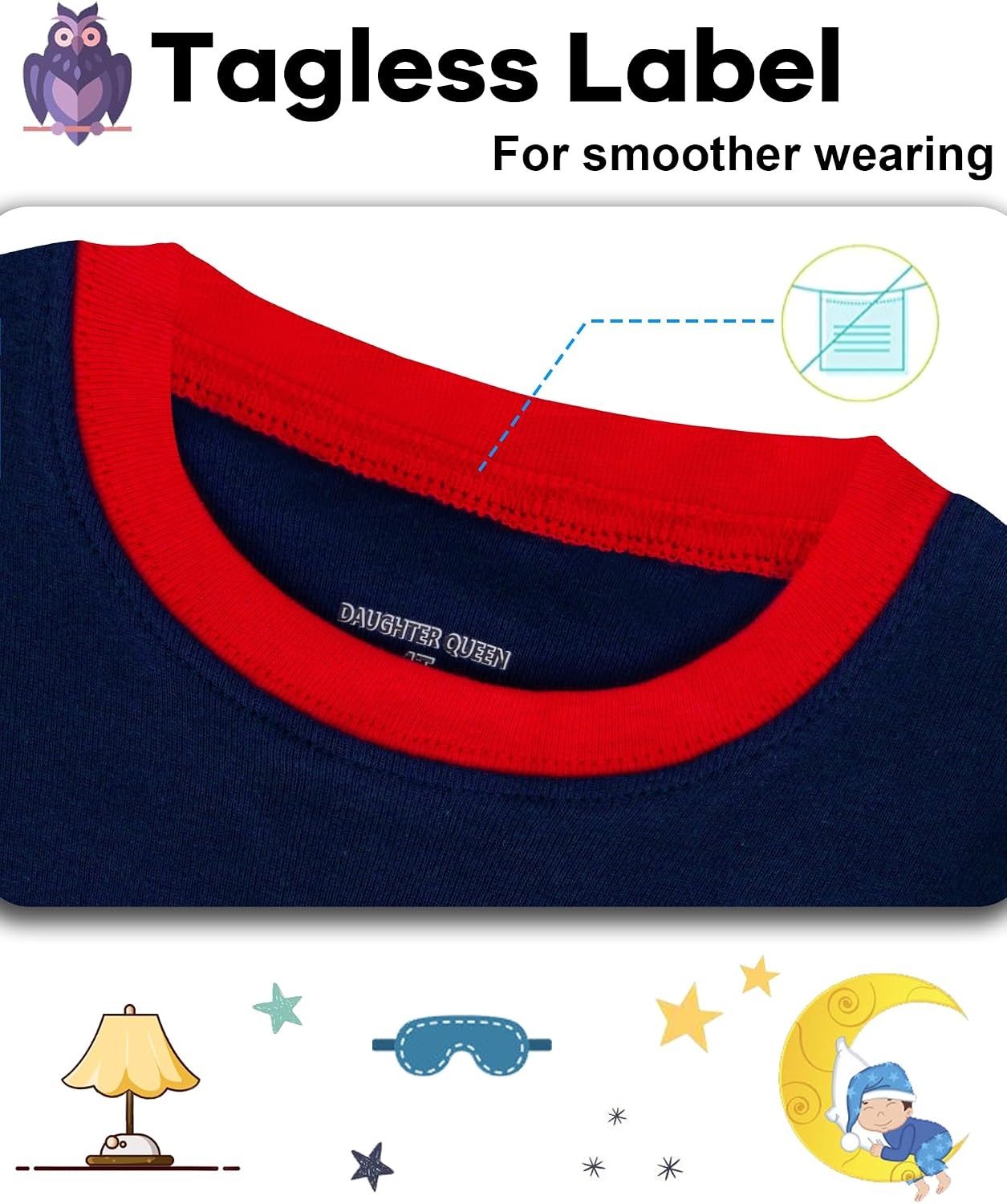 image:imageDAUGHTER QUEEN Boys Pajamas 4 Pieces Long Set 100 Cotton Sleepwear Size 18 Months12 Years4pcsnavyGrayfire Trucklba25