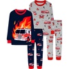 4pcs-navy/Gray-fire Truck-lba25