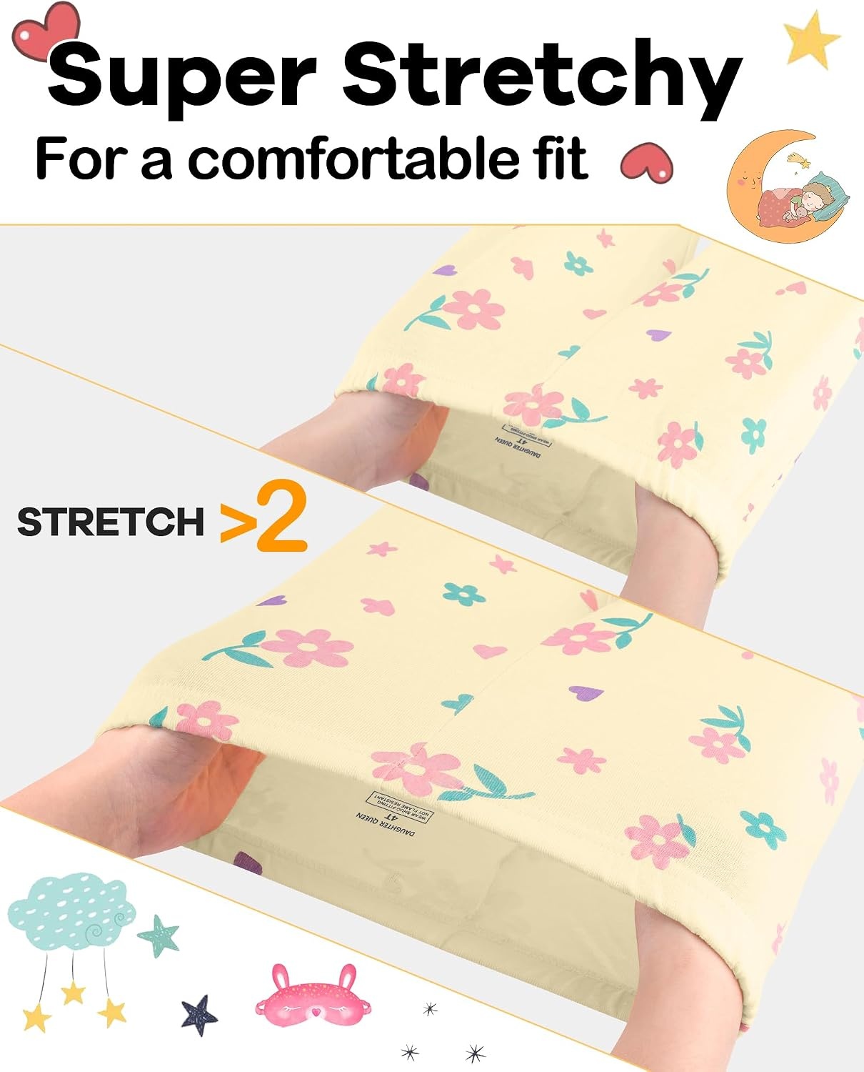 image:imageDAUGHTER QUEEN Girls 4 Pieces Cotton Pajamas Size 18 Months12 Years4pcsblueYellowelephantlga26