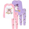 4pcs-pink/Purple-owl-lga26