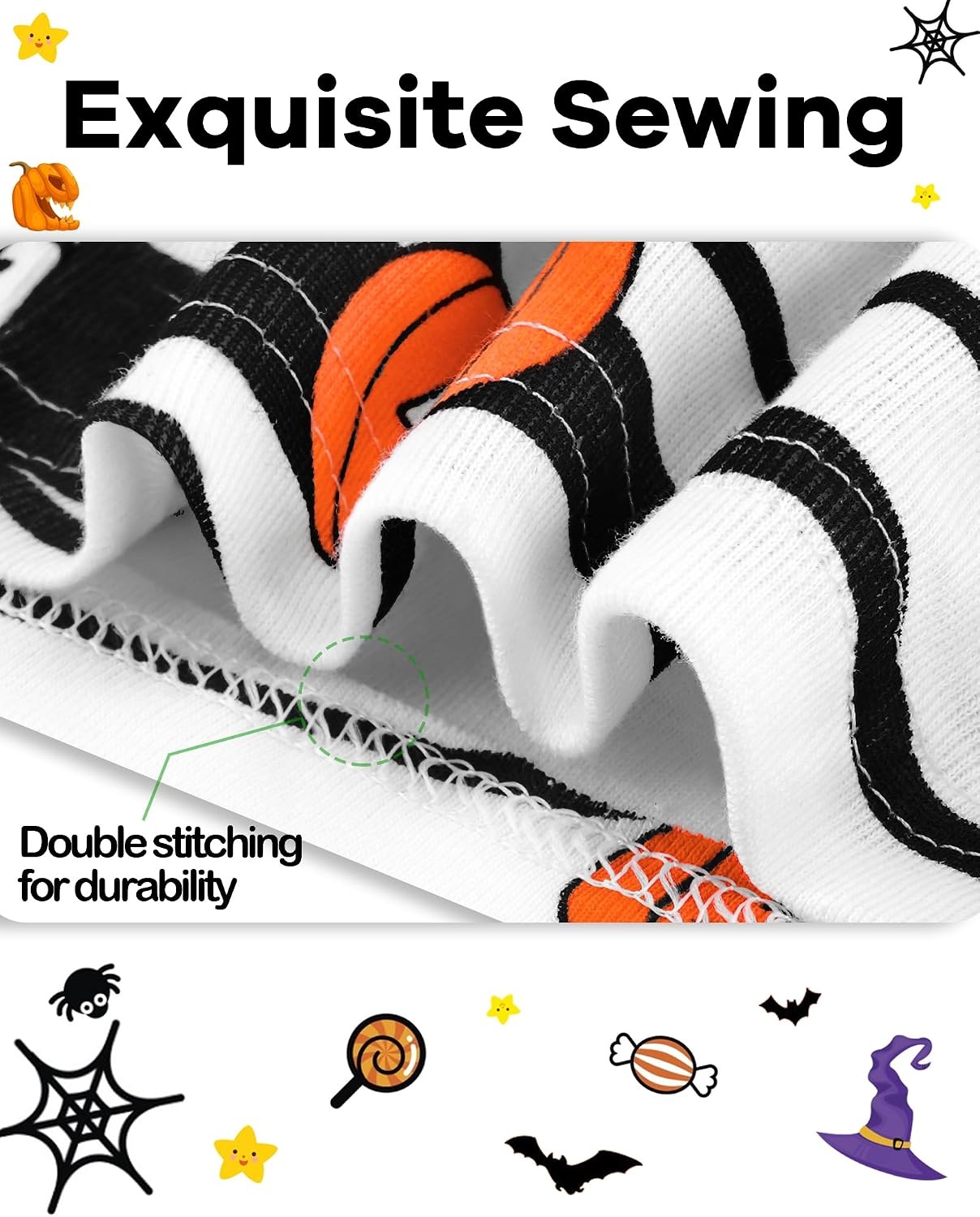 image:imageDAUGHTER QUEEN Boys amp Girls 100 Cotton Halloween amp Christmas PJS 18M12Y2pcsblackWhitemummyhba24