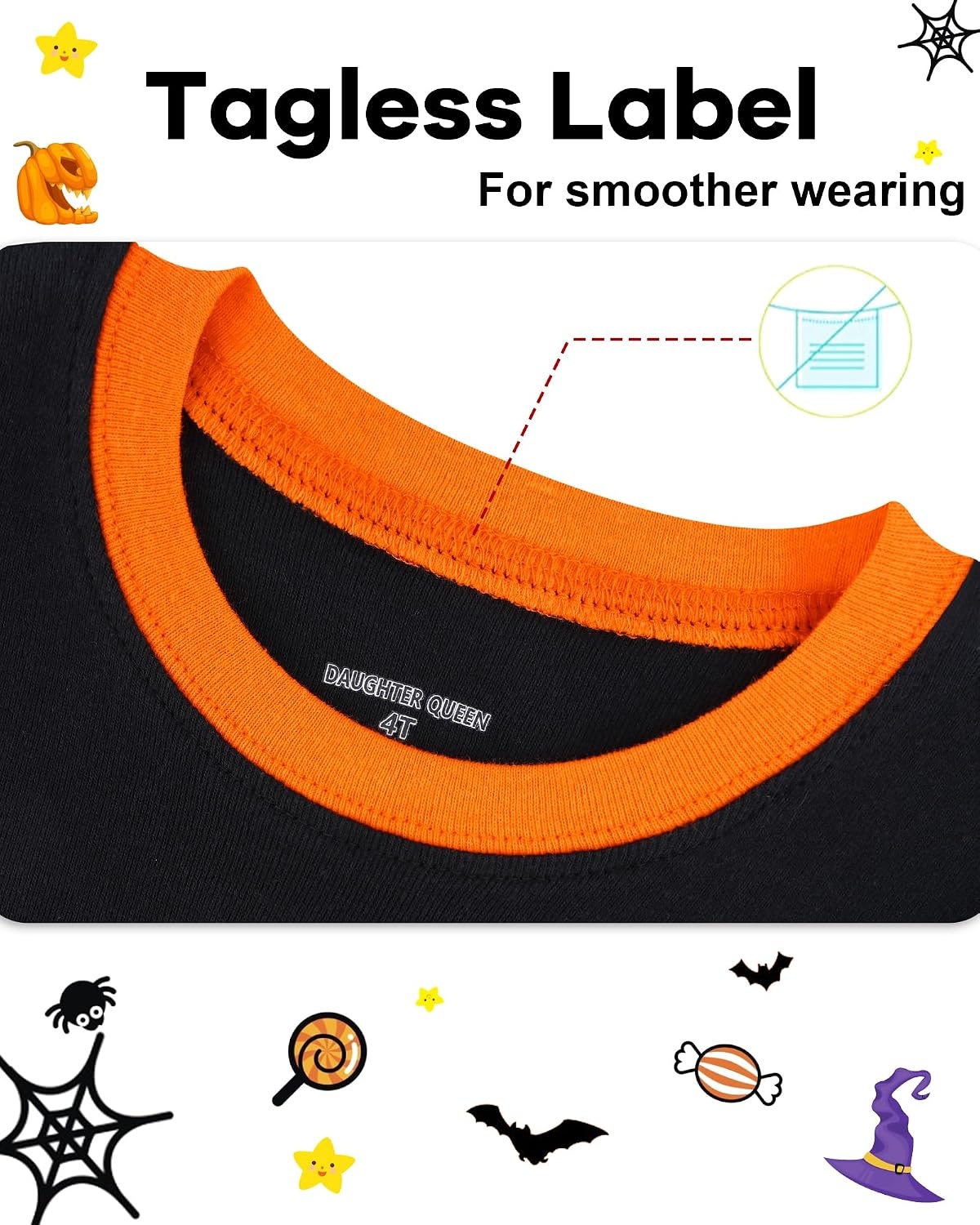 image:imageDAUGHTER QUEEN Boys amp Girls 100 Cotton Halloween amp Christmas PJS 18M12Y2pcsblackhalloween Spacehba26