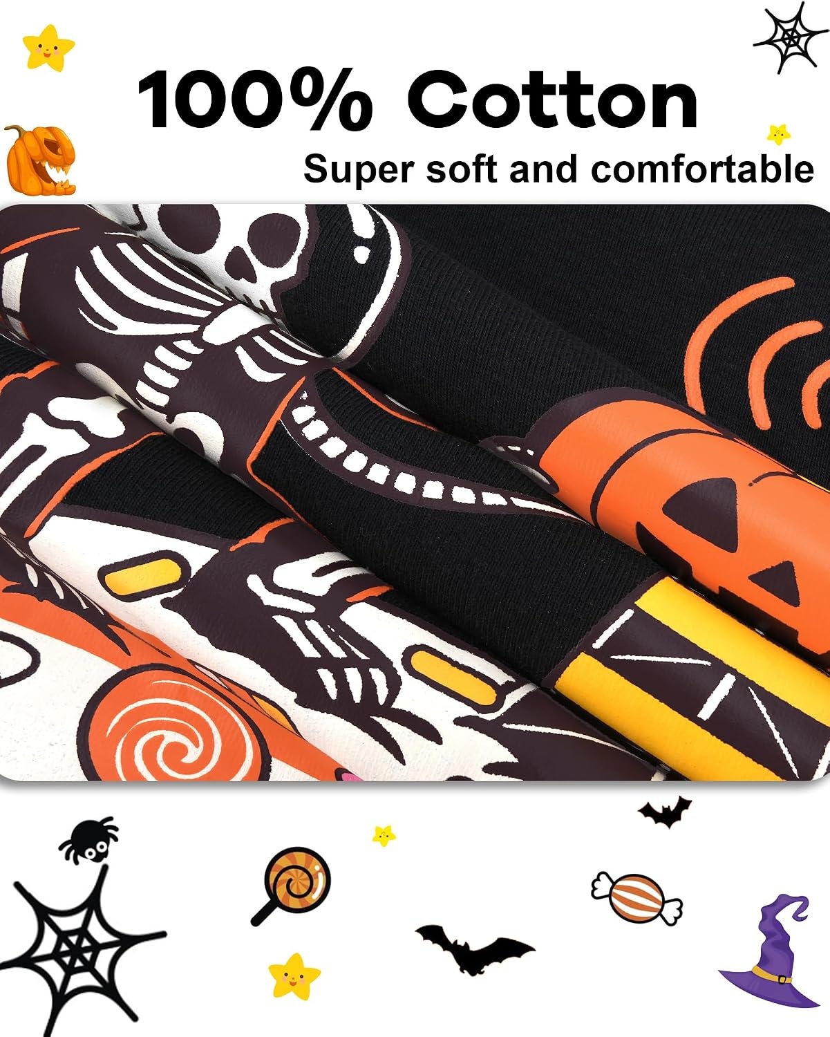 image:imageDAUGHTER QUEEN Boys amp Girls 100 Cotton Halloween amp Christmas PJS 18M12Y2pcsblackhalloween Spacehba26