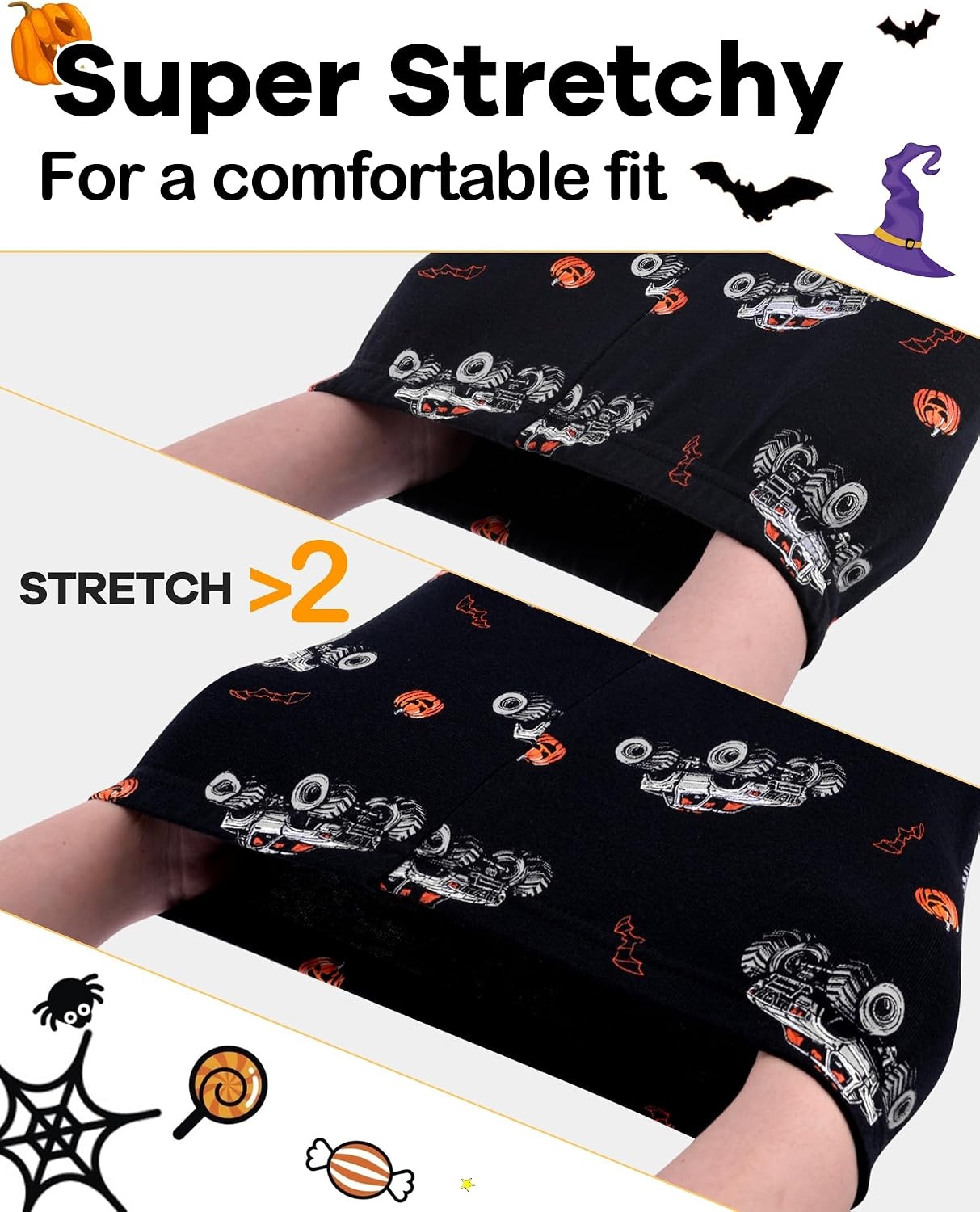 image:imageDAUGHTER QUEEN Boys amp Girls 100 Cotton Halloween amp Christmas PJS 18M12Y2pcsblackmonster Truckhba25