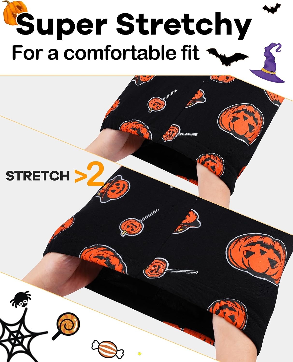 image:imageDAUGHTER QUEEN Boys amp Girls 100 Cotton Halloween amp Christmas PJS 18M12Y2pcsblackpumpkinhba26