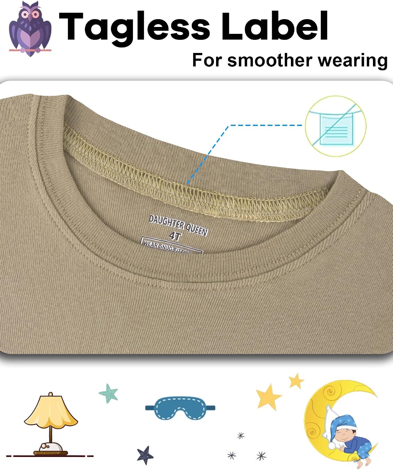 image:imageDAUGHTER QUEEN Boys amp Girls 100 Cotton Halloween amp Christmas PJS 18M12Y2pcsbrownsolidlba26