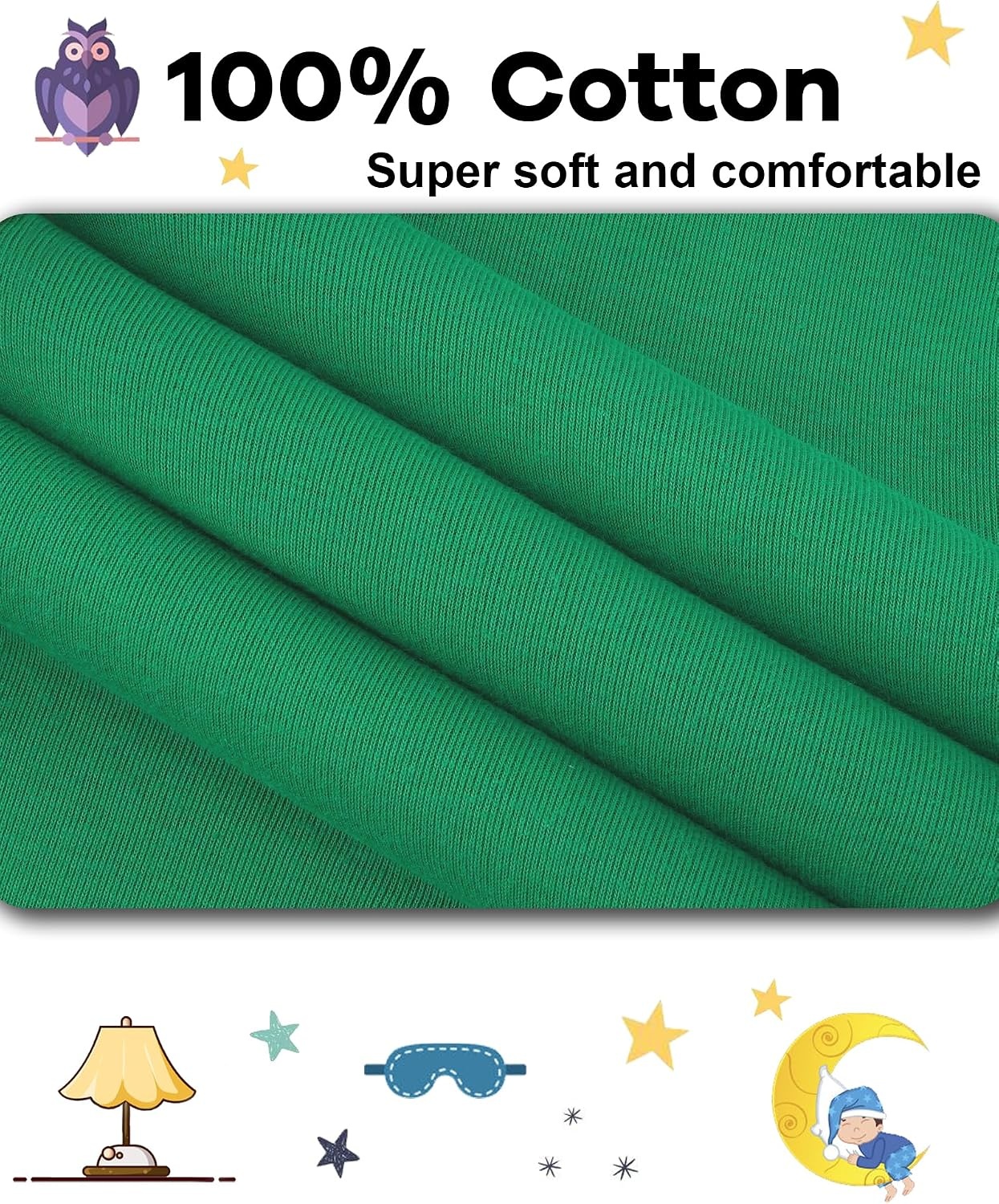 image:imageDAUGHTER QUEEN Boys amp Girls 100 Cotton Halloween amp Christmas PJS 18M12Y2pcschristmas Greensolidlba26