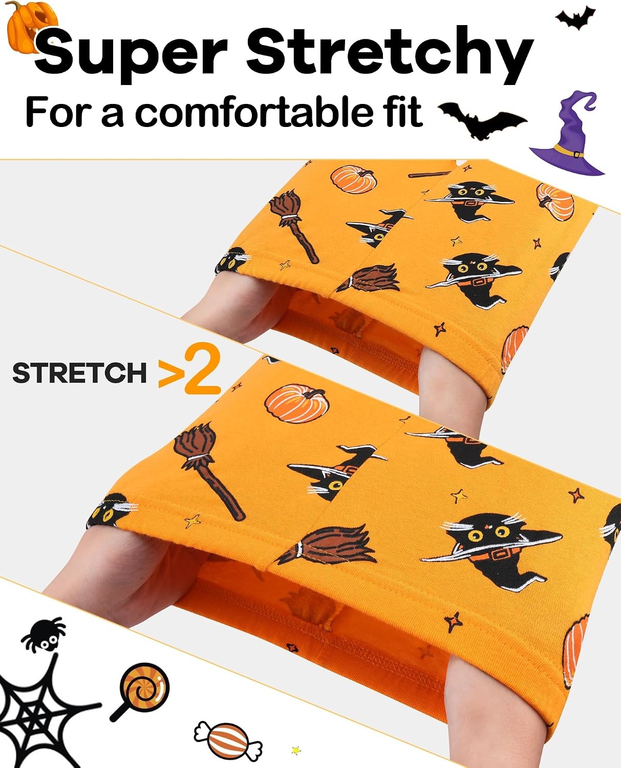 image:imageDAUGHTER QUEEN Boys amp Girls 100 Cotton Halloween amp Christmas PJS 18M12Y2pcsorangecathga26