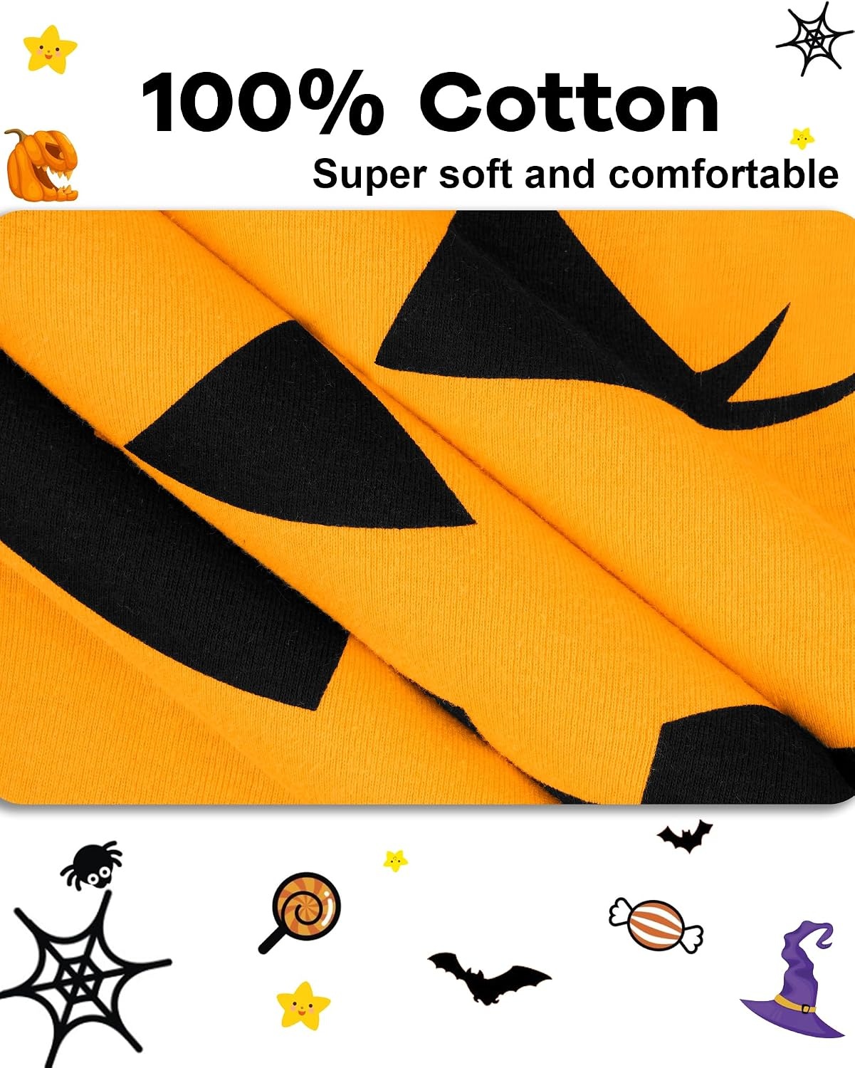 image:imageDAUGHTER QUEEN Boys amp Girls 100 Cotton Halloween amp Christmas PJS 18M12Y2pcsorangepumpkinhga24