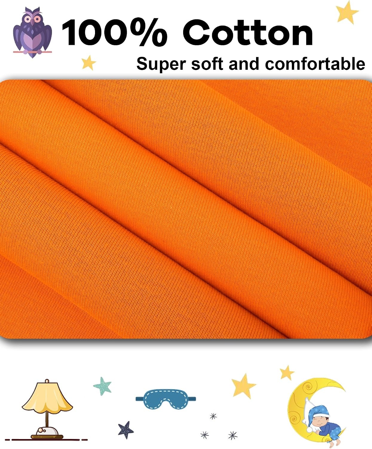 image:imageDAUGHTER QUEEN Boys amp Girls 100 Cotton Halloween amp Christmas PJS 18M12Y2pcsorangesolidlba26