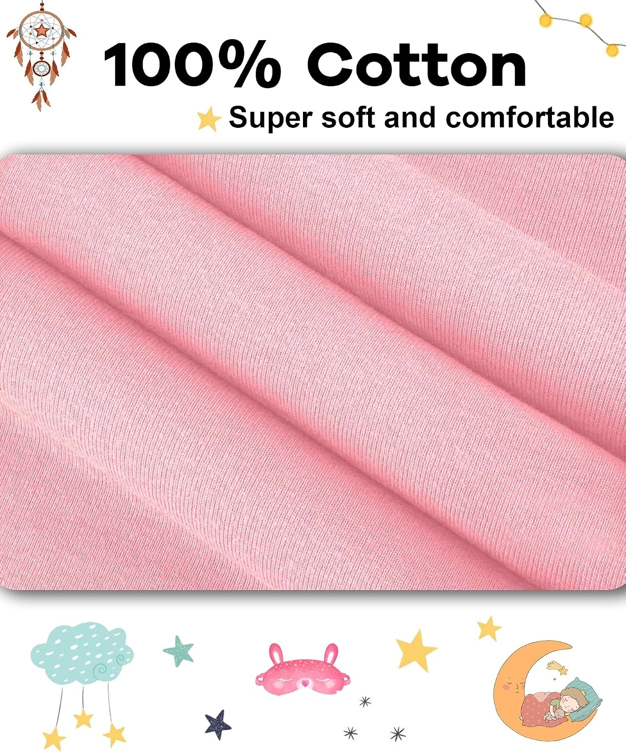 image:imageDAUGHTER QUEEN Boys amp Girls 100 Cotton Halloween amp Christmas PJS 18M12Y2pcspinksolidlga25
