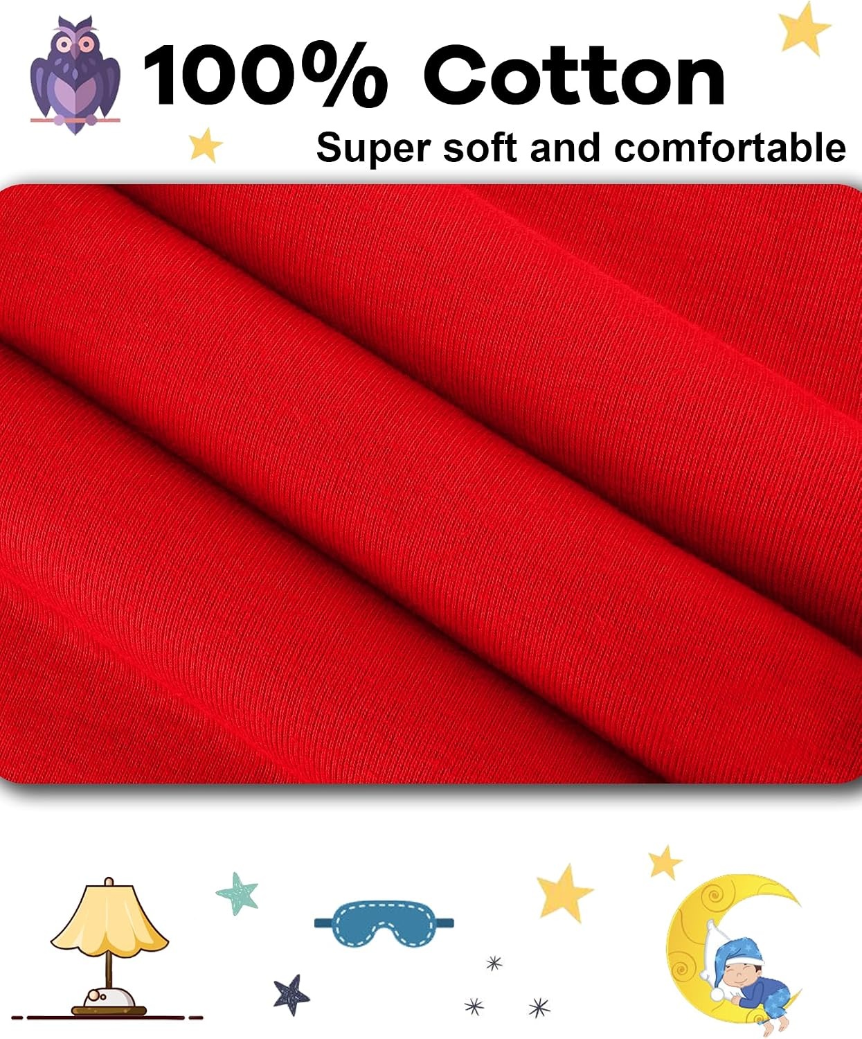 image:imageDAUGHTER QUEEN Boys amp Girls 100 Cotton Halloween amp Christmas PJS 18M12Y2pcsredsolidlbga25