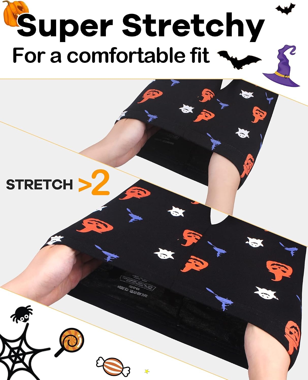 image:imageDAUGHTER QUEEN Boys amp Girls 100 Cotton Halloween amp Christmas PJS 18M12YGoblinBlackOrange