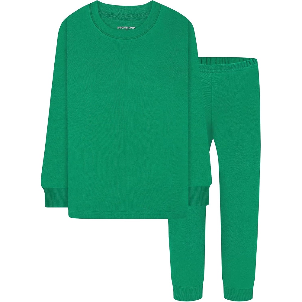image:imageDAUGHTER QUEEN Boys amp Girls 100 Cotton Halloween amp Christmas PJS 18M12Y2pcschristmas Greensolidlba26