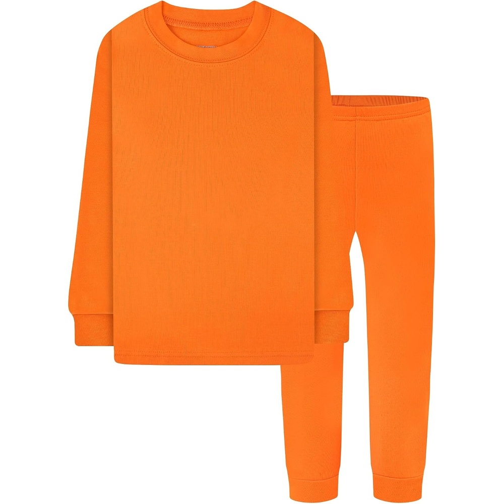 image:imageDAUGHTER QUEEN Boys amp Girls 100 Cotton Halloween amp Christmas PJS 18M12Y2pcsorangesolidlba26