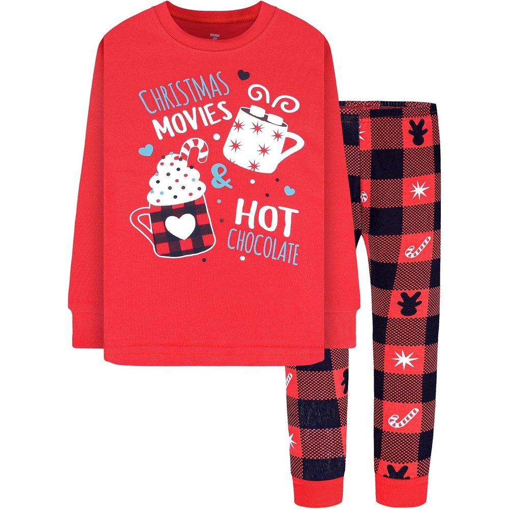 image:imageDAUGHTER QUEEN Boys amp Girls 100 Cotton Halloween amp Christmas PJS 18M12Y2pcsredplaidcga23
