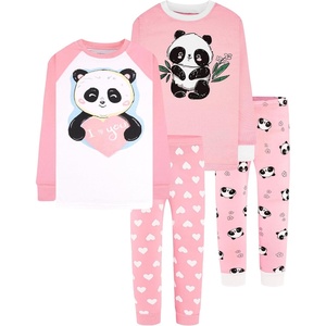 Girls Pajamas Size 8 Kids 100% Cotton Pjs 8t Age 7-8 Years Old Panda